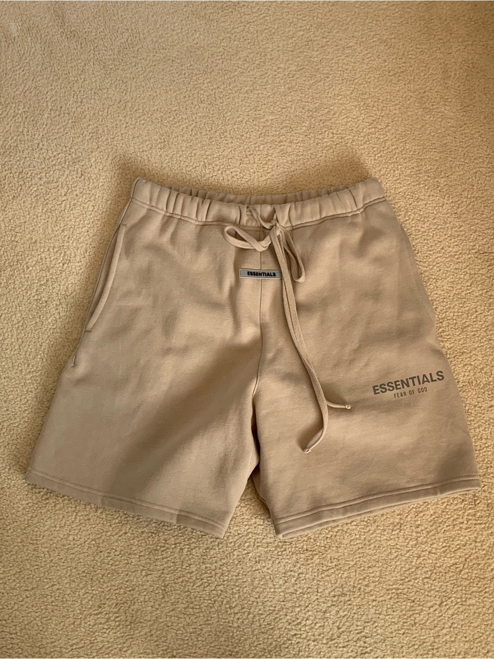 Fear of God Essentials Men’s Cream Athletic Shorts